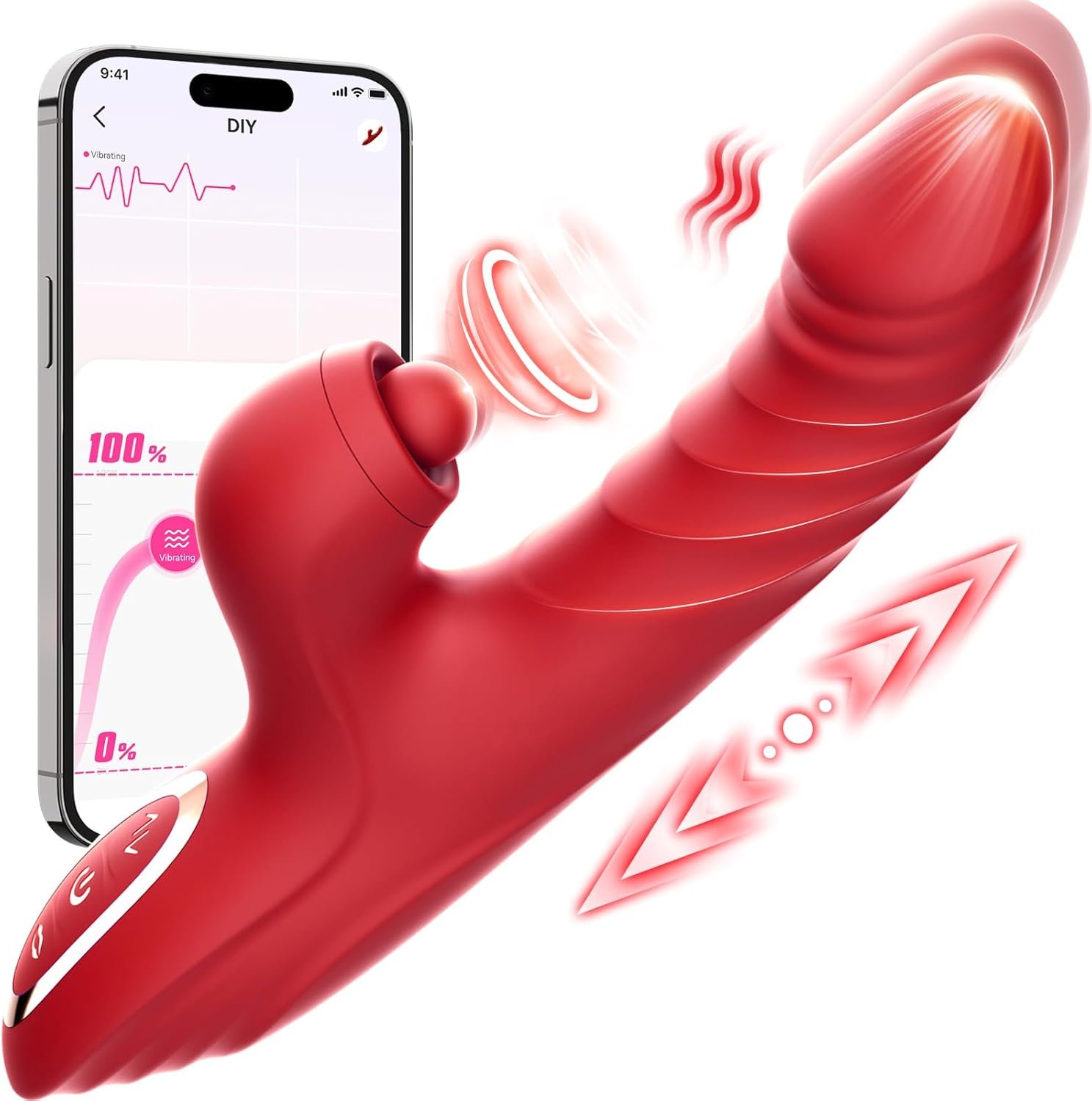 Vibrador Con Movimiento De Penetración Para Mujeres, Dildo Para El Punto G